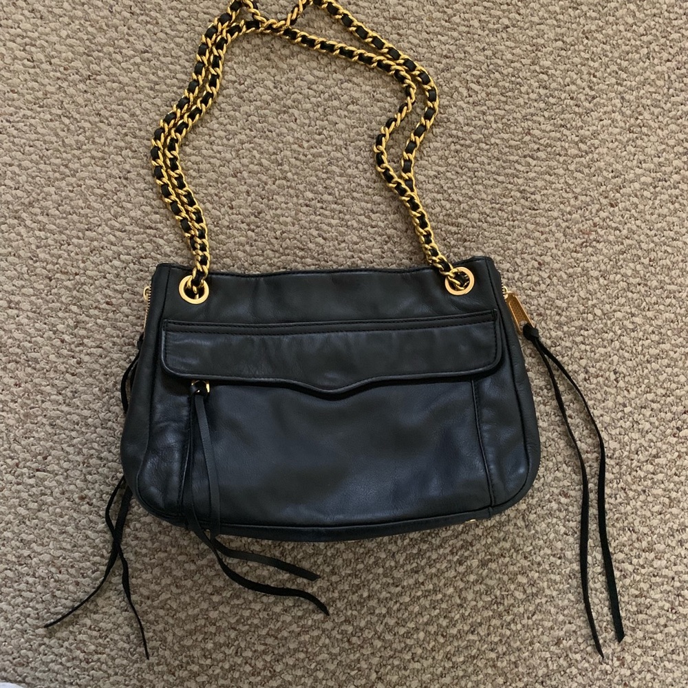 Rebecca Minkoff black & gold bag